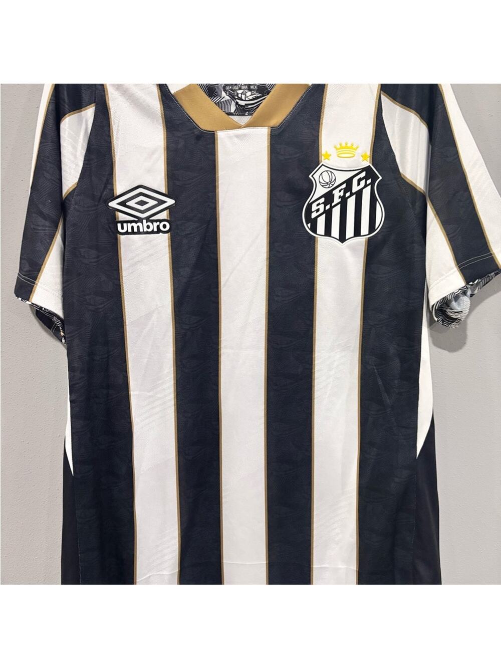 Umbro Black, White, and Gold Jersey